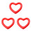 3 Pcs Heart-Shaped Thickened Floating Mat Eco-Friendly Red For Adults 2