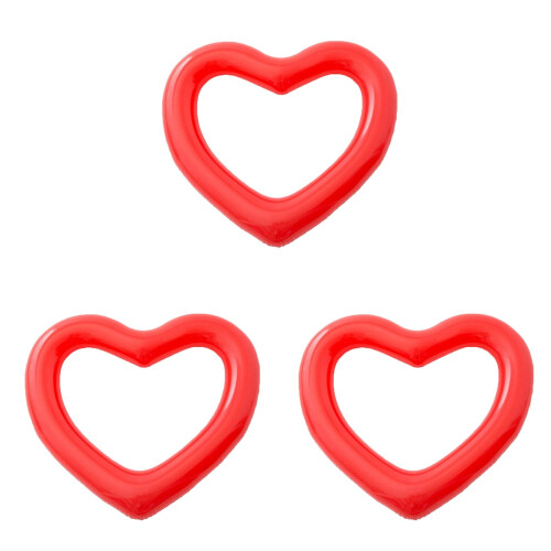 3 Pcs Heart-Shaped Thickened Floating Mat Eco-Friendly Red For Adults 1