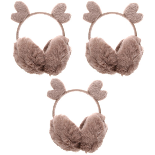 3 Pezzi Copriorecchie In Elf Per Beige 2