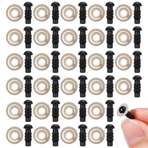 300 Pezzi Occhi Sicurezza In 5 Mm Con Guarnizione