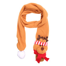 2pcs Christmas Decorative Scarf Winter Xmas Elk Scarves For Boys Girls