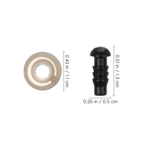 300 Pezzi Occhi Sicurezza In 5 Mm Con Guarnizione 2