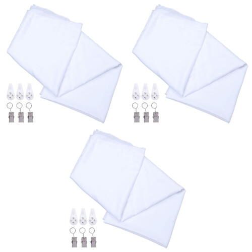 3 Sets Photography Background Cloth White Photo Backdrop 2