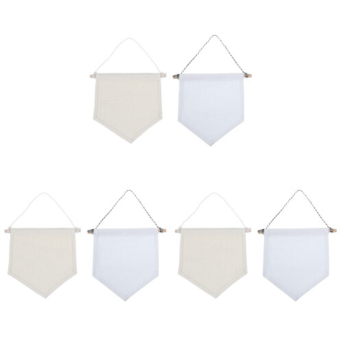 6 Pezzi Distintivo Con Spilla Banners In Tela 1