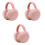3 Pezzi Copriorecchie Pieghevoli Unisex Invernali Caldi (Rosa) 3