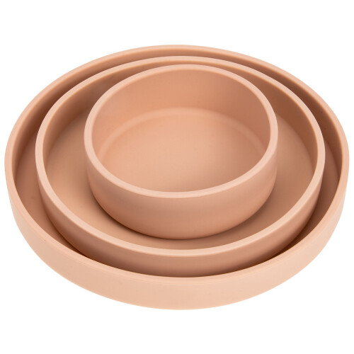 3 Piatto In Silicone Per Ciotole Pasto