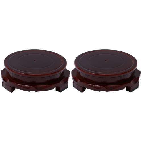 2 Pezzi Sottovaso In Legno Per 8 Cm 1
