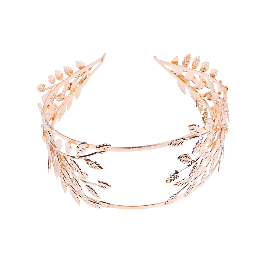 3 Pezzi Copricapo Sposa Foglie Accessorio Per Oro-image