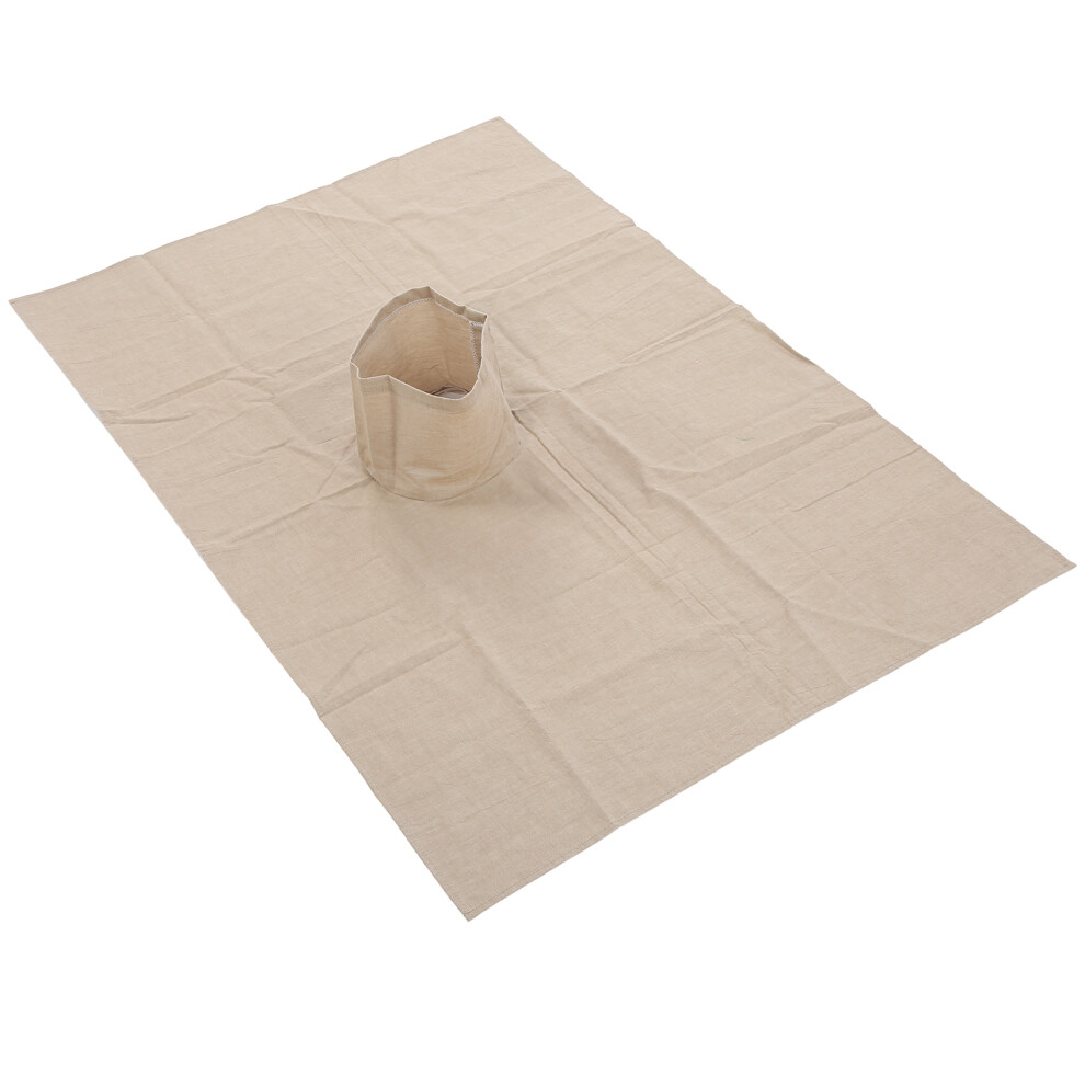 Cotton Massage Bed Sheet with Face Hole 70x100cm Khaki for Salon