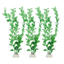3Sets Aquarium Ornamenten Realistische Kunstplanten Visbak