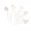 5 Pezzi Spilla Sposa A U Con 1