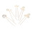 5 Pezzi Spilla Sposa A U Con 4