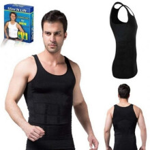 (PACK OF 2) Slim n Lift Slimming Vest for Mens - Small, Black | Body Shaper Compression, Tummy Control & Posture Support | Slim Fit Shapewear