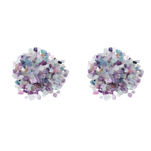 2 Set Da 500 G 5-7 Mm Naturale Fluorite Per 1