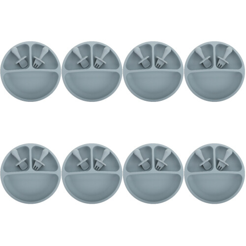 8Set E Piatti Divisi in Silicone Per Uso 1