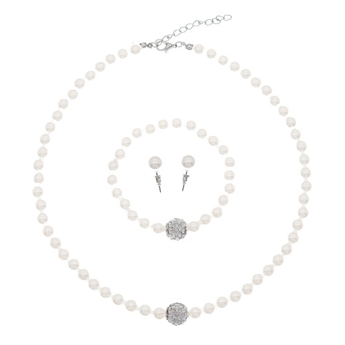 3Ensembles Kit Perles Bracelet Boucles Argent