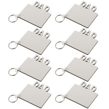 8 Pezzi Transfer Sublimazione Portachiavi Vuoti Per Regalo