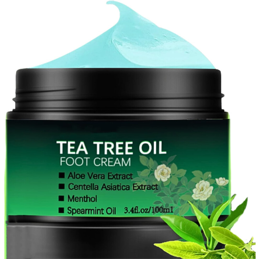 Cream Tea Tree Oil Foot | Dry Skin, Cracked Heel Repair For Feet And Hand | Moisturizes Softens Foot Care - 100Ml
