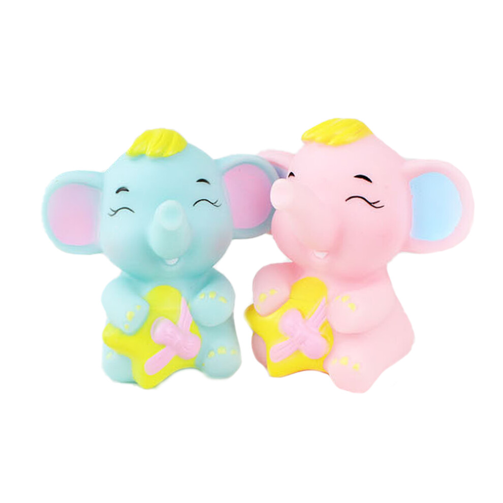 4 Stuks Elephanten Pop Cake Versiering Diy Micro Landschap Roze-image