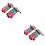 2 Waterdichte Ski-Handschoenen Vrouwen Roze 3
