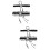 2 Paren Bruiloftsgarters Met Kant Dijring Bloemendesign Zwart/Wit 7