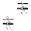 2 Paren Bruiloftsgarters Met Kant Dijring Bloemendesign Zwart/Wit 3