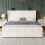 Beige Velvet 4ft6 Storage Bed, Charging Station 3