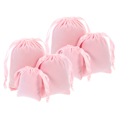 6Pcs Premium Drawstring Jewelry Storage Pouches