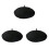 3Pcs Chapéu De Para , Gorro Bebê Inverno Preto 2
