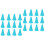 24 Pcs Protetores De Para De Tricô Silicone 4