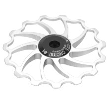 15T Keramik Hinterradschalthebel Führungsscheibe für Klapprad-Mountainbikes Silber