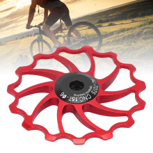15T Ceramic Bearing Rear Derailleur Guide Pulley for Folding Mountain Bike Red