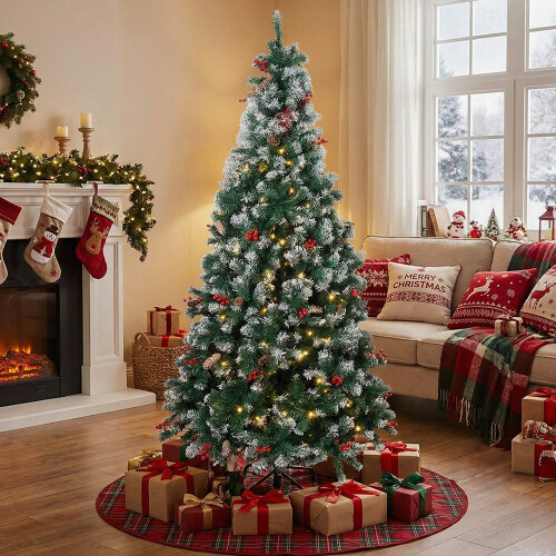 Living And Home 7FT/210cm Artificial Christmas Tree with Metal Stand 1