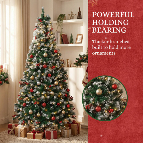 Living And Home 7FT/210cm Artificial Christmas Tree with Metal Stand 2