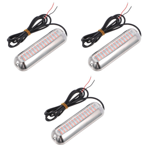 3Pcs Led Subaquático Impermeável Aço Inoxidável 2