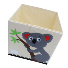 2 Unidades Almacenamiento Plegable Estampado Animales 33x33x33cm