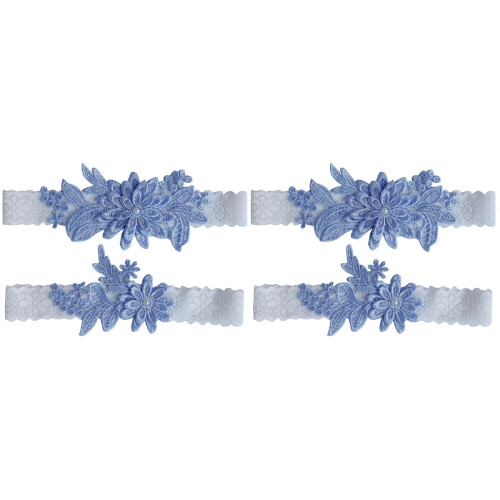 2 Pares De De Encaje Con Floral Para Novia 1