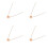 4 Pièces Marguerite Pendentif Pour 6