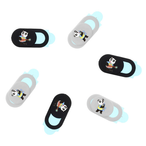 18 Pièces Cache Webcam Coulissant Motif Panda Anti-Fourrage Caméra Web