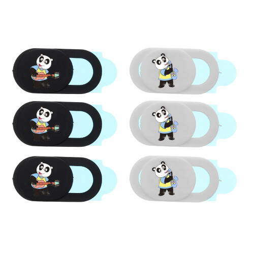 18 Pièces Cache Webcam Coulissant Motif Panda Anti-Fourrage Caméra Web 1