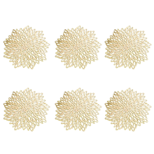 Conjunto de porta-copos Natural Elegance, tecido à mão com jacinto-d'água, PVC ecológico que oferece isolamento térmico, superfície fácil de