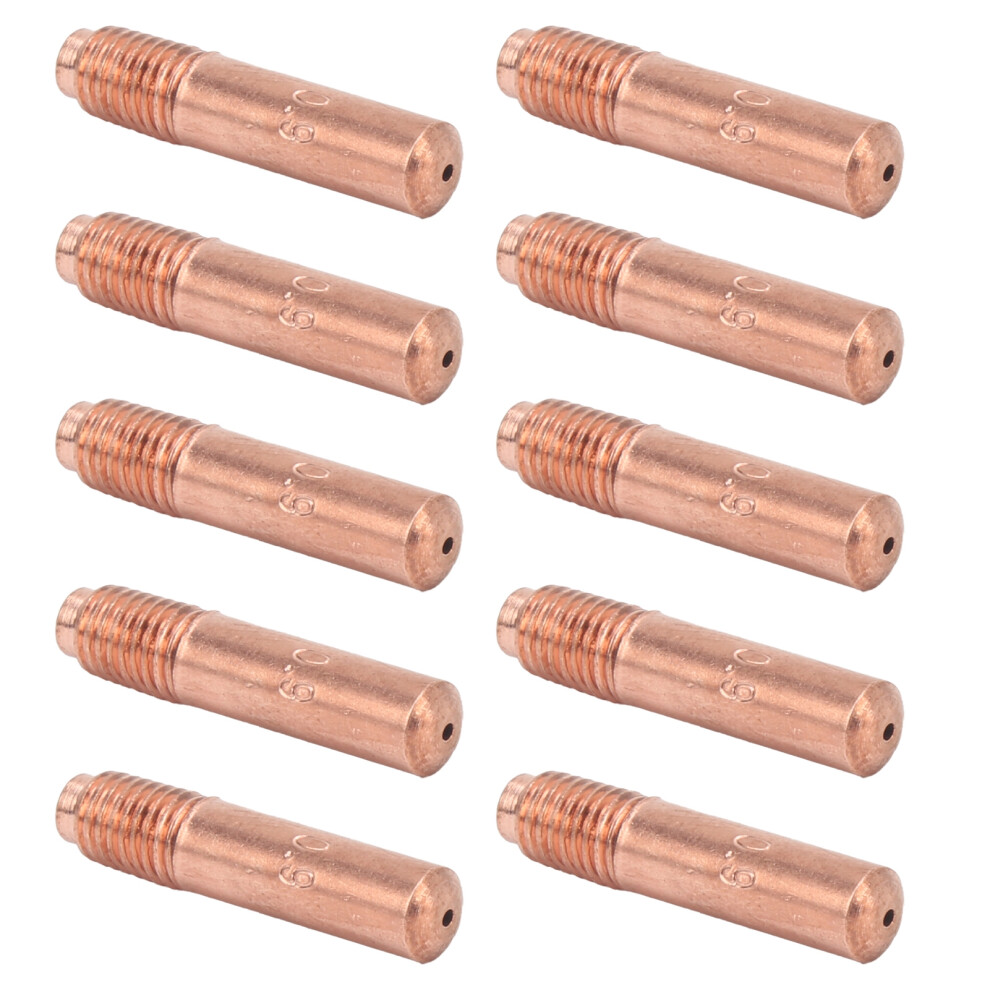 Copper Mig Welding Nozzles 10 Pack Conductive Tips 0.9Mm For Australian Welders 8491359721982