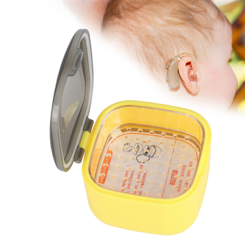 Portable Hearing Aid Dehumidifier Box ABS Silicone 7x7x5cm