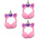 3 Pièces Bonnets En Pour Et Rose 6