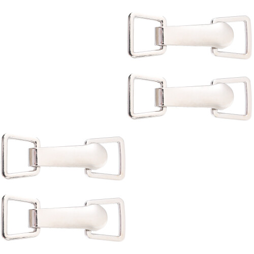 4Paires Boucles Pour Ceinture DIY Argentées Accessoires Mode Durable 2