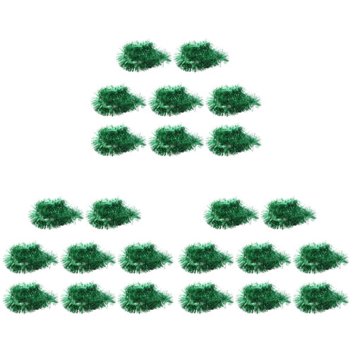 24 Pièces Pour Arbre De Noël Bandes Colorées Vert 1