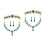 2 Ensembles Et Boucles D'Oreilles Pour Vert 4
