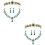 2 Ensembles Et Boucles D'Oreilles Pour Vert 6