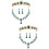 2 Ensembles Et Boucles D'Oreilles Pour Vert 7