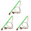 3 Pièces Interactifs Pour Flirt Pole Queue De Chasse Vert 2